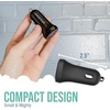 image:imageSmartish 2 Port USB Car Charger  Volt 45 Maximum Speed 48 Amp Quick Charger Compatible with iPhone Android and All USB Devices Silk  Black32w Car Charger