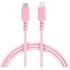 image:imageSmartish Lightning Fast Charging Cable  Crown Joule Durable Nylon Fabric Cord MFi Certified for iPad Airpods iPhone  Teal Me More  6ftIm Blushing
