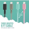 image:imageSmartish Lightning Fast Charging Cable  Crown Joule Durable Nylon Fabric Cord MFi Certified for iPad Airpods iPhone  Teal Me More  6ftLightly Toasted Beige