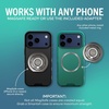 image:imageSmartish MagSafe Suction Mount  WallFlower  3 in 1 Reversible Magnetic Phone Grip Finger Loop Suction Mount Kickstand wUniversal MagSafe Adapter Kit for Apple iPhone  Blues on the GreenSo Jaded