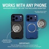 image:imageSmartish MagSafe Suction Mount  WallFlower  3 in 1 Reversible Magnetic Phone Grip Finger Loop Suction Mount Kickstand wUniversal MagSafe Adapter Kit for Apple iPhone  Blues on the GreenBlack Tie Affair