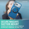 image:imageSmartish MagSafe Suction Mount  WallFlower  3 in 1 Reversible Magnetic Phone Grip Finger Loop Suction Mount Kickstand wUniversal MagSafe Adapter Kit for Apple iPhone  Blues on the GreenBlues on the Green
