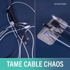 image:imageSmartish Magnetic Cord Holder  Cable Wrangler Organizer with Magnet Clips for Charger Management on Desktop Nightstand for USBC  Lightning  Black Tie AffairLightly Toasted Beige