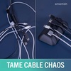 image:imageSmartish Magnetic Cord Holder  Cable Wrangler Organizer with Magnet Clips for Charger Management on Desktop Nightstand for USBC  Lightning  Black Tie AffairBlack Tie Affair