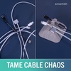 image:imageSmartish Magnetic Cord Holder  Cable Wrangler Organizer with Magnet Clips for Charger Management on Desktop Nightstand for USBC  Lightning  Black Tie AffairLightly Toasted Beige