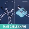 image:imageSmartish Magnetic Cord Holder  Cable Wrangler Organizer with Magnet Clips for Charger Management on Desktop Nightstand for USBC  Lightning  Black Tie AffairTeal Me More