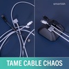 image:imageSmartish Magnetic Cord Holder  Cable Wrangler Organizer with Magnet Clips for Charger Management on Desktop Nightstand for USBC  Lightning  Black Tie AffairBlack Tie Affair