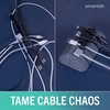 image:imageSmartish Magnetic Cord Holder  Cable Wrangler Organizer with Magnet Clips for Charger Management on Desktop Nightstand for USBC  Lightning  Black Tie AffairNo 2 Pencil Gray