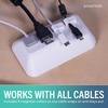image:imageSmartish Magnetic Cord Holder  Cable Wrangler Organizer with Magnet Clips for Charger Management on Desktop Nightstand for USBC  Lightning  Black Tie AffairSnow Day White