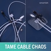 image:imageSmartish Magnetic Cord Holder  Cable Wrangler Organizer with Magnet Clips for Charger Management on Desktop Nightstand for USBC  Lightning  Black Tie AffairNo 2 Pencil Gray