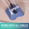 image:imageSmartish Magnetic Cord Holder  Cable Wrangler Organizer with Magnet Clips for Charger Management on Desktop Nightstand for USBC  Lightning  Black Tie AffairBlue Jeanie