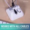 image:imageSmartish Magnetic Cord Holder  Cable Wrangler Organizer with Magnet Clips for Charger Management on Desktop Nightstand for USBC  Lightning  Black Tie AffairSnow Day White