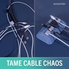 image:imageSmartish Magnetic Cord Holder  Cable Wrangler Organizer with Magnet Clips for Charger Management on Desktop Nightstand for USBC  Lightning  Black Tie AffairBlue Jeanie
