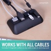 image:imageSmartish Magnetic Cord Holder  Cable Wrangler Organizer with Magnet Clips for Charger Management on Desktop Nightstand for USBC  Lightning  Black Tie AffairBlack Tie Affair