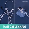 image:imageSmartish Magnetic Cord Holder  Cable Wrangler Organizer with Magnet Clips for Charger Management on Desktop Nightstand for USBC  Lightning  Black Tie AffairBlue Jeanie
