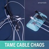 image:imageSmartish Magnetic Cord Holder  Cable Wrangler Organizer with Magnet Clips for Charger Management on Desktop Nightstand for USBC  Lightning  Black Tie AffairTeal Me More