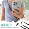 image:imageSmartish Phone Lanyard  Case Clinger  Universal iPhone Holder wDetachable Crossbody Shoulder Neck Strap wStorage Loops Fidlock Insert for Phone Cases iPhone Galaxy Pixel  So JadedBuckle Strap