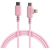 image:imageSmartish USBCLightning Cable 171616e1514  Crown Joule  6 Foot Universal Fast Fabric Wrapped Charging Cable wMicroUSB  MFi Certified 1312SEiPadAirPodsAndroid  PinkIm Blushing