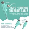 image:imageSmartish USBCLightning Cable 171616e1514  Crown Joule  6 Foot Universal Fast Fabric Wrapped Charging Cable wMicroUSB  MFi Certified 1312SEiPadAirPodsAndroid  PinkTeal Me More