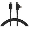 image:imageSmartish USBCLightning Cable 171616e1514  Crown Joule  6 Foot Universal Fast Fabric Wrapped Charging Cable wMicroUSB  MFi Certified 1312SEiPadAirPodsAndroid  PinkNo 2 Pencil Gray