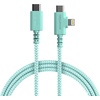 image:imageSmartish USBCLightning Cable 171616e1514  Crown Joule  6 Foot Universal Fast Fabric Wrapped Charging Cable wMicroUSB  MFi Certified 1312SEiPadAirPodsAndroid  PinkTeal Me More