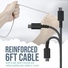 image:imageSmartish USBCLightning Cable 171616e1514  Crown Joule  6 Foot Universal Fast Fabric Wrapped Charging Cable wMicroUSB  MFi Certified 1312SEiPadAirPodsAndroid  PinkNo 2 Pencil Gray