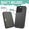 image:imageSmartish iPhone 15 Pro Slim Case with Wallet for MagSafe iPhones  Gripmunk  Magsafe Compatible Thin Grip Cover  Detachable Magnetic Credit Card Holder  Black Tie AffairMagSafe Case