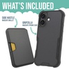 image:imageSmartish iPhone 15 Pro Slim Case with Wallet for MagSafe iPhones  Gripmunk  Magsafe Compatible Thin Grip Cover  Detachable Magnetic Credit Card Holder  Black Tie AffairMagSafe Armor Case