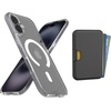 image:imageSmartish iPhone 15 Pro Slim Case with Wallet for MagSafe iPhones  Gripmunk  Magsafe Compatible Thin Grip Cover  Detachable Magnetic Credit Card Holder  Black Tie AffairMagSafe Clear Case