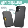 image:imageSmartish iPhone 15 Pro Slim Case with Wallet for MagSafe iPhones  Gripmunk  Magsafe Compatible Thin Grip Cover  Detachable Magnetic Credit Card Holder  Black Tie AffairMagSafe Case