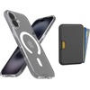 image:imageSmartish iPhone 16 Plus Magnetic Case with MagSafe Wallet  Gripmunk  Magsafe Compatible Thin Grip Cover  Detachable Magnetic Credit Card Holder  Black Tie AffairMagSafe Clear Case