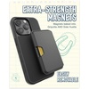 image:imageSmartish iPhone 16 Plus Magnetic Case with MagSafe Wallet  Gripmunk  Magsafe Compatible Thin Grip Cover  Detachable Magnetic Credit Card Holder  Black Tie AffairMagSafe Case