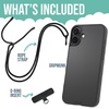 image:imageSmartish iPhone 17e16e MagSafe Case with Crossbody Lanyard Strap  Gripmunk  Slim  Protective Magnetic Slim Case with Universal Detachable Shoulder Neck Strap  Black Tie AffairMagSafe Case
