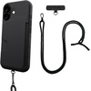 image:imageSmartish iPhone 17e16e MagSafe Case with Crossbody Lanyard Strap  Gripmunk  Slim  Protective Magnetic Slim Case with Universal Detachable Shoulder Neck Strap  Black Tie AffairWallet Case