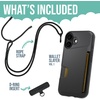 image:imageSmartish iPhone 17e16e MagSafe Case with Crossbody Lanyard Strap  Gripmunk  Slim  Protective Magnetic Slim Case with Universal Detachable Shoulder Neck Strap  Black Tie AffairWallet Case