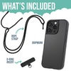 image:imageSmartish iPhone 17e16e MagSafe Case with Crossbody Lanyard Strap  Gripmunk  Slim  Protective Magnetic Slim Case with Universal Detachable Shoulder Neck Strap  Black Tie AffairMagSafe Case