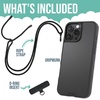 image:imageSmartish iPhone 17e16e MagSafe Case with Crossbody Lanyard Strap  Gripmunk  Slim  Protective Magnetic Slim Case with Universal Detachable Shoulder Neck Strap  Black Tie AffairMagSafe Case
