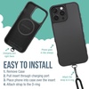 image:imageSmartish iPhone 17e16e MagSafe Case with Crossbody Lanyard Strap  Gripmunk  Slim  Protective Magnetic Slim Case with Universal Detachable Shoulder Neck Strap  Black Tie AffairMagSafe Case