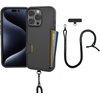 image:imageSmartish iPhone 17e16e MagSafe Case with Crossbody Lanyard Strap  Gripmunk  Slim  Protective Magnetic Slim Case with Universal Detachable Shoulder Neck Strap  Black Tie AffairWallet Case