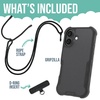 image:imageSmartish iPhone 17e16e MagSafe Case with Crossbody Lanyard Strap  Gripmunk  Slim  Protective Magnetic Slim Case with Universal Detachable Shoulder Neck Strap  Black Tie AffairMagSafe Armor Case