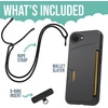 image:imageSmartish iPhone 17e16e MagSafe Case with Crossbody Lanyard Strap  Gripmunk  Slim  Protective Magnetic Slim Case with Universal Detachable Shoulder Neck Strap  Black Tie AffairWallet Case