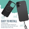 image:imageSmartish iPhone 17e16e MagSafe Case with Crossbody Lanyard Strap  Gripmunk  Slim  Protective Magnetic Slim Case with Universal Detachable Shoulder Neck Strap  Black Tie AffairMagSafe Case