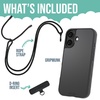 image:imageSmartish iPhone 17e16e MagSafe Case with Crossbody Lanyard Strap  Gripmunk  Slim  Protective Magnetic Slim Case with Universal Detachable Shoulder Neck Strap  Black Tie AffairMagSafe Case