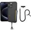 image:imageSmartish iPhone 17e16e MagSafe Case with Crossbody Lanyard Strap  Gripmunk  Slim  Protective Magnetic Slim Case with Universal Detachable Shoulder Neck Strap  Black Tie AffairWallet Case