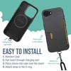 image:imageSmartish iPhone 17e16e MagSafe Case with Crossbody Lanyard Strap  Gripmunk  Slim  Protective Magnetic Slim Case with Universal Detachable Shoulder Neck Strap  Black Tie AffairWallet Case