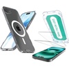 image:imageSmartish iPhone 17e16e Wallet Case  Screen Protector  Slim  Protective Phone Case Credit Card Holder  2Pack Tempered Glass Screen Protectors for Apple iPhone 17e16e  Black Tie AffairMagSafe Clear Case