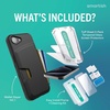 image:imageSmartish iPhone 17e16e Wallet Case  Screen Protector  Slim  Protective Phone Case Credit Card Holder  2Pack Tempered Glass Screen Protectors for Apple iPhone 17e16e  Black Tie AffairWallet Case