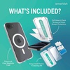 image:imageSmartish iPhone 17e16e Wallet Case  Screen Protector  Slim  Protective Phone Case Credit Card Holder  2Pack Tempered Glass Screen Protectors for Apple iPhone 17e16e  Black Tie AffairMagSafe Clear Case