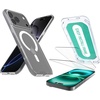 image:imageSmartish iPhone 17e16e Wallet Case  Screen Protector  Slim  Protective Phone Case Credit Card Holder  2Pack Tempered Glass Screen Protectors for Apple iPhone 17e16e  Black Tie AffairMagSafe Clear Case