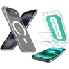 image:imageSmartish iPhone 17e16e Wallet Case  Screen Protector  Slim  Protective Phone Case Credit Card Holder  2Pack Tempered Glass Screen Protectors for Apple iPhone 17e16e  Black Tie AffairMagSafe Clear Case